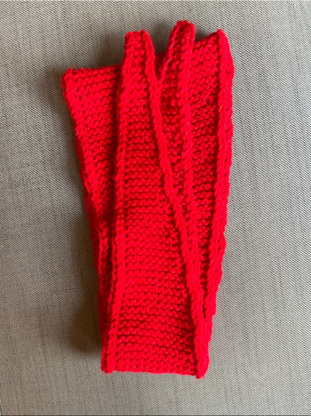 Red Triangle Hand-Knit Sophie Scarf